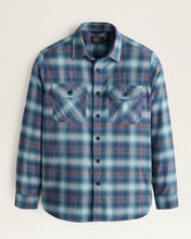 Load image into Gallery viewer, Burnside Flannel Navy/Aqua