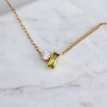 Load image into Gallery viewer, Mesa Olive Zircon 18k Gold Necklace - Indie Indie Bang! Bang!