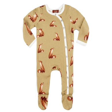 Gold Fox Organic Cotton Zipper Footed Romper - Indie Indie Bang! Bang!