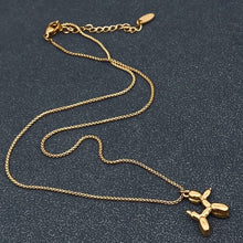 Load image into Gallery viewer, Balloon Dog 18K Gold-Plated Stainless Steel Necklace - Indie Indie Bang! Bang!