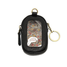 Load image into Gallery viewer, Black Minnie Zipper Pouch with Keyring