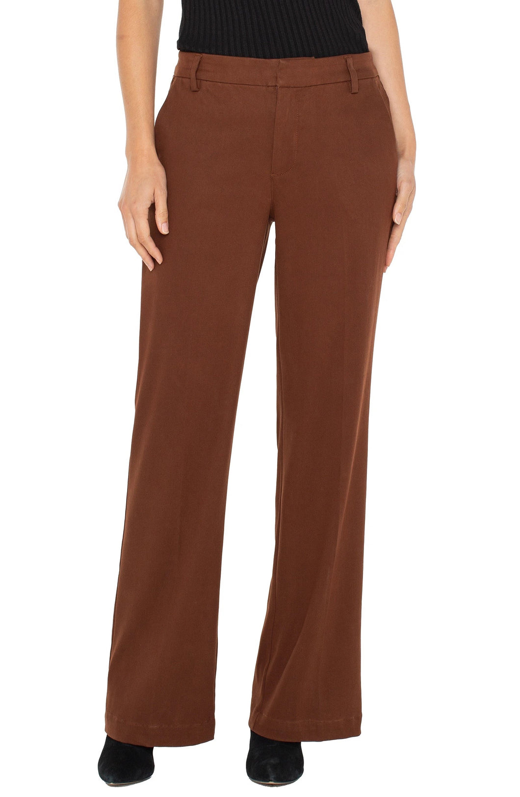 Kelsey Wide Leg Trouser - Saddle Brown - Indie Indie Bang! Bang!