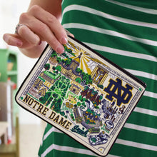 Load image into Gallery viewer, Notre Dame University Zip Pouch - Indie Indie Bang! Bang!