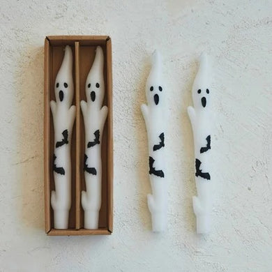 Unscented Ghost Shaped Taper Candles (Set of 2) - Indie Indie Bang! Bang!