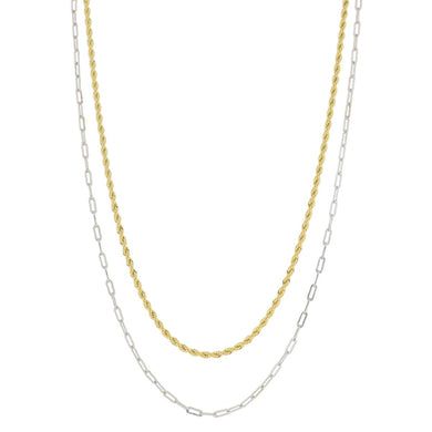 Gold Plated Rope Chain Necklace - Indie Indie Bang! Bang!