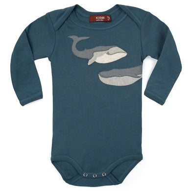 Blue Whale LS Appliqué One Piece - Indie Indie Bang! Bang!