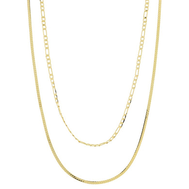 Gold Plated Dainty Fiagro Chain Necklace - Indie Indie Bang! Bang!
