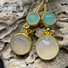 Load image into Gallery viewer, Circle Double Gemstone Earrings - Indie Indie Bang! Bang!