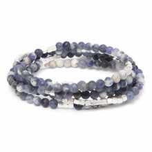 Load image into Gallery viewer, Stone of Intuition - Sodalite/Silver Stone Wrap Bracelet