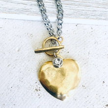 Load image into Gallery viewer, Gold Heart Non Tarnish Silver Chain - Indie Indie Bang! Bang!