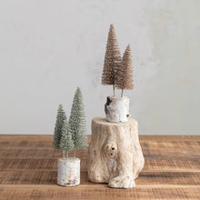 Load image into Gallery viewer, Bottle Brush Trees With Glitter &amp; Wood Base - Indie Indie Bang! Bang!