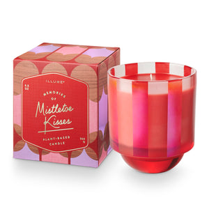 Mistletoe Kisses Box Glass Candle