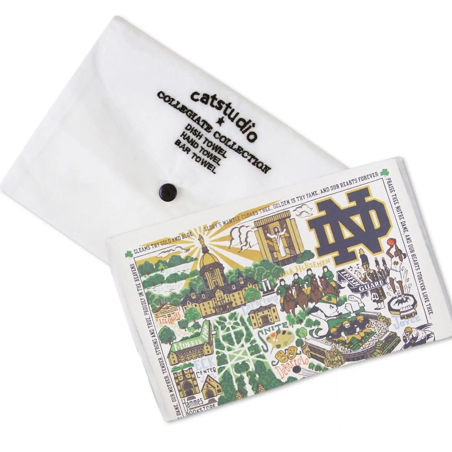 Notre Dame Embroidered Dish Towel - Thumbnail 2