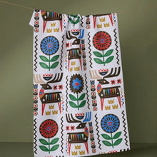 Load image into Gallery viewer, Folk Deer Tea Towel