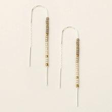 Load image into Gallery viewer, Chromacolor Miyuki Thread Earrings- Pewter Multi/Silver - Indie Indie Bang! Bang!