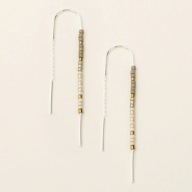Chromacolor Miyuki Thread Earrings- Pewter Multi/Silver - Indie Indie Bang! Bang!