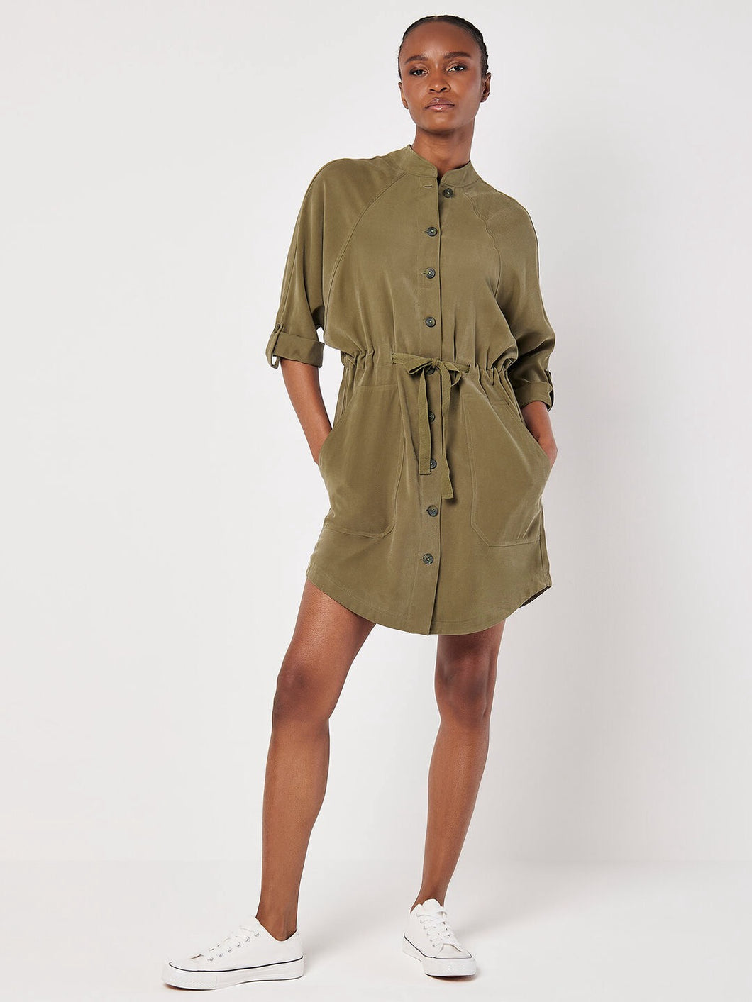 Drawstring Mini Dress