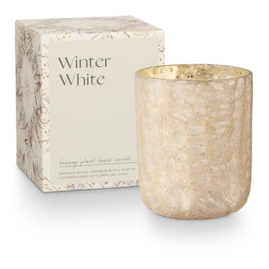 Winter White Small Luxe Sanded Mercury Glass Candle - Indie Indie Bang! Bang!