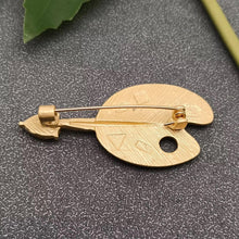 Load image into Gallery viewer, Inlaid Glass &amp; Rhinestone Palette Brooch - Indie Indie Bang! Bang!
