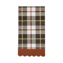 Load image into Gallery viewer, Black Fall Plaid Dinner Paper Napkin with Gold Foil