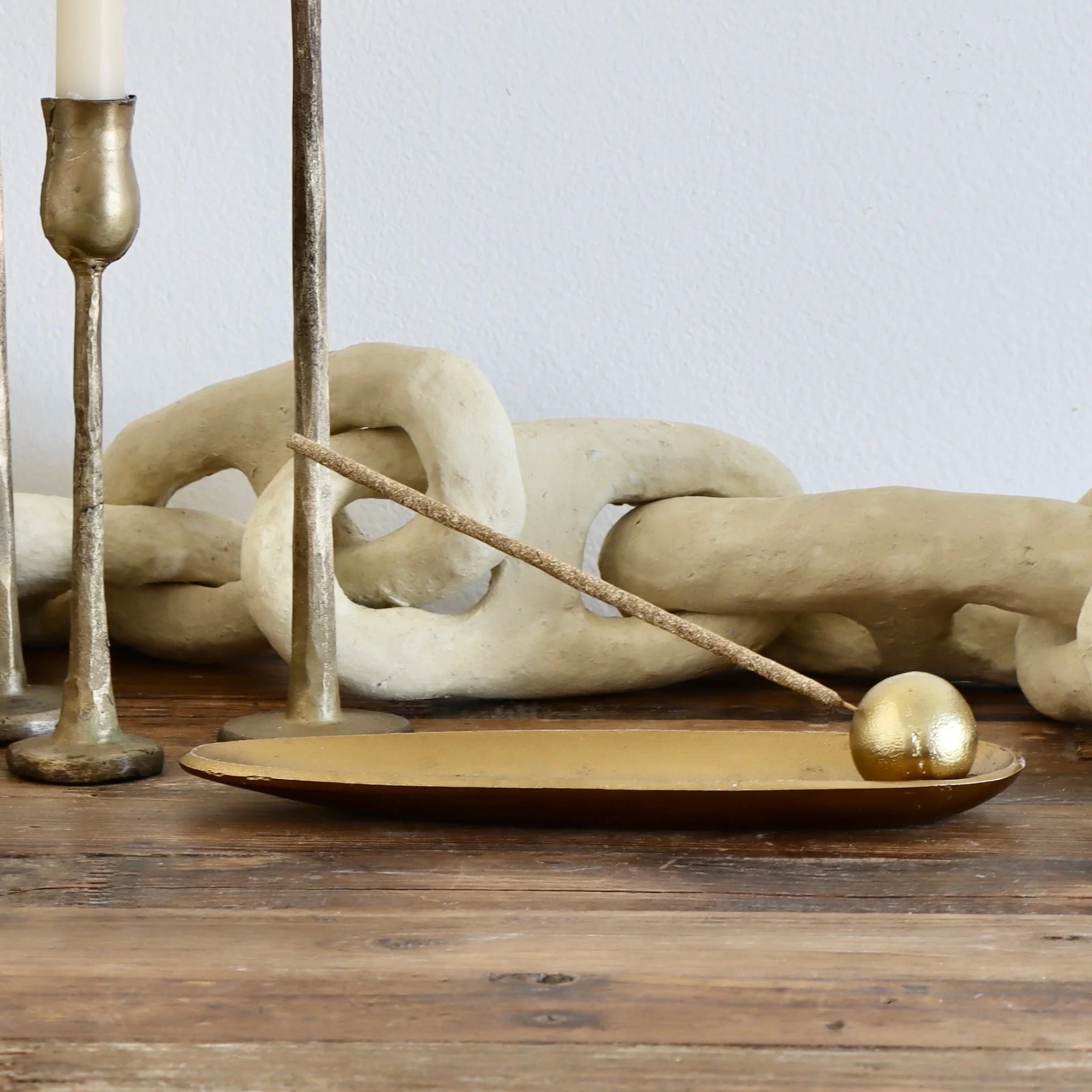 Gold Incense Holder - Thumbnail 2