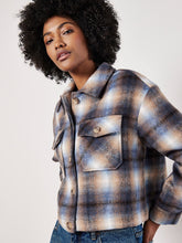 Load image into Gallery viewer, Brushed Plaid Cropped Jacket