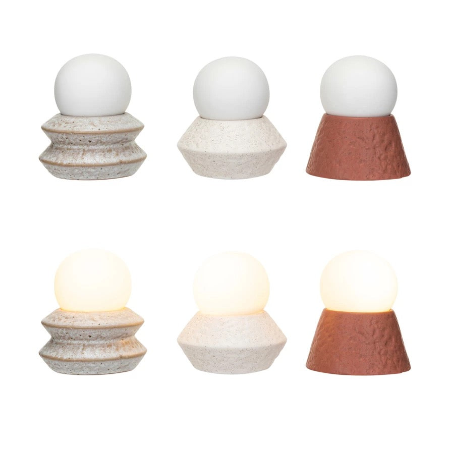 LED Orb Stoneware Light w/ Stand (3 Variations) - Indie Indie Bang! Bang!