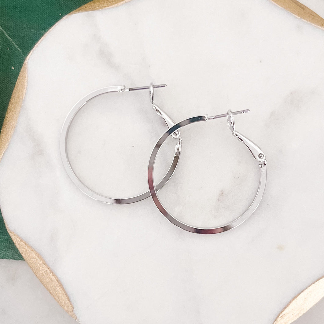 Small Hoop Earrings - Silver - Indie Indie Bang! Bang!