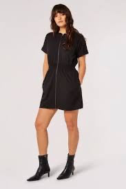 Zip Through Utility Dress - Indie Indie Bang! Bang!