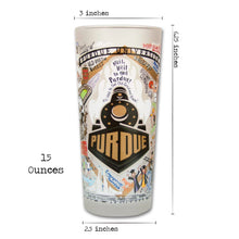 Load image into Gallery viewer, Purdue University Frosted Drinking Glass (Set of 2)