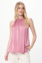 Load image into Gallery viewer, Rose Satin Halter Neck Tank - Indie Indie Bang! Bang!