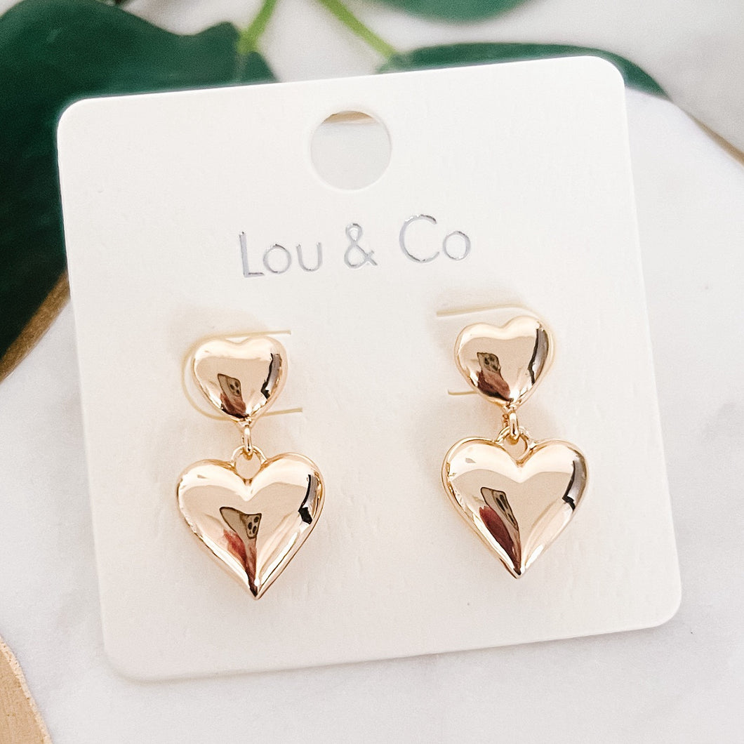 Double Heart Earrings - Indie Indie Bang! Bang!