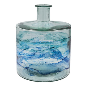 Recycled Glass Blue Ombre Vase - Indie Indie Bang! Bang!