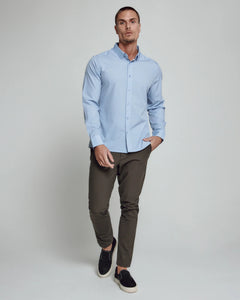 7 Diamonds | Gather Long Sleeve Shirt - Dusty Blue