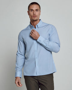 7 Diamonds | Gather Long Sleeve Shirt - Dusty Blue