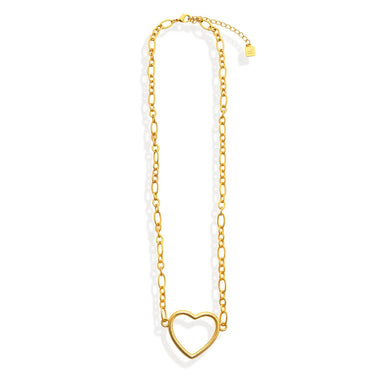 Chunky Heart Chain Link Necklace