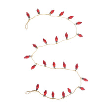 Load image into Gallery viewer, Recycled Mercury Glass Ornament Garland on Jute String, Red - Indie Indie Bang! Bang!