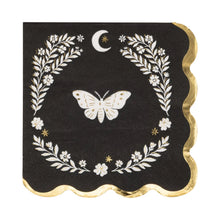 Load image into Gallery viewer, Moonlight Moth Cocktail Napkin with Gold Foil
