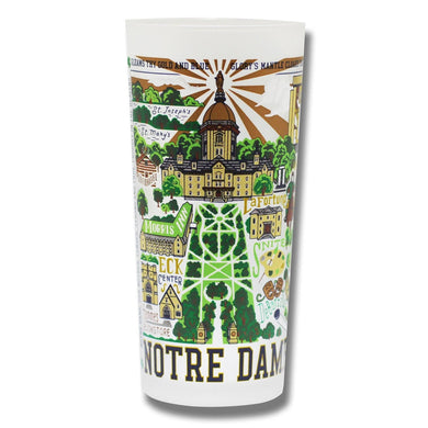 Notre Dame Frosted Drinking Glass (Set of 2)