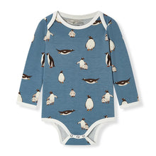 Load image into Gallery viewer, Penguin Luxe Stretch Print LS Bamboo One Piece - Indie Indie Bang! Bang!