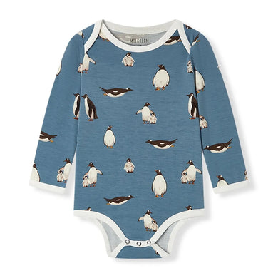 Penguin Luxe Stretch Print LS Bamboo One Piece - Indie Indie Bang! Bang!