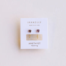 Load image into Gallery viewer, Amethyst Huggie Earrings - Indie Indie Bang! Bang!