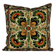 Load image into Gallery viewer, 18&quot; Square Cotton Embroidered Pillow w/ Pattern - Indie Indie Bang! Bang!