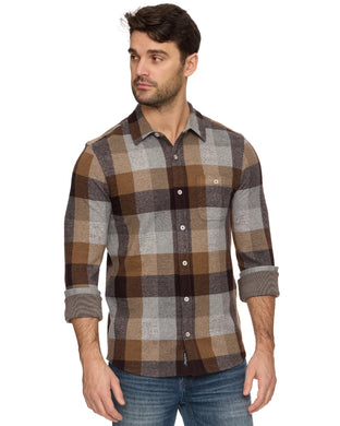 Mathis Stretch Long Sleeved Flannel Shirt - Indie Indie Bang! Bang!