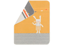 Load image into Gallery viewer, Embroidered Baby Blanket Mustard Bunny - Indie Indie Bang! Bang!