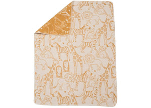 Yellow Safari Animals Baby Blanket - Indie Indie Bang! Bang!