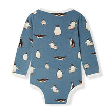 Load image into Gallery viewer, Penguin Luxe Stretch Print LS Bamboo One Piece - Indie Indie Bang! Bang!