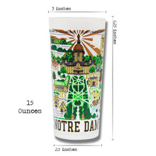 Load image into Gallery viewer, Notre Dame Frosted Drinking Glass (Set of 2) - Indie Indie Bang! Bang!