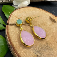 Load image into Gallery viewer, Double Stone Teardrop Earrings - Indie Indie Bang! Bang!
