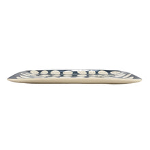 Load image into Gallery viewer, Blue Polka Dot Hand-Painted Stoneware Platter - Indie Indie Bang! Bang!